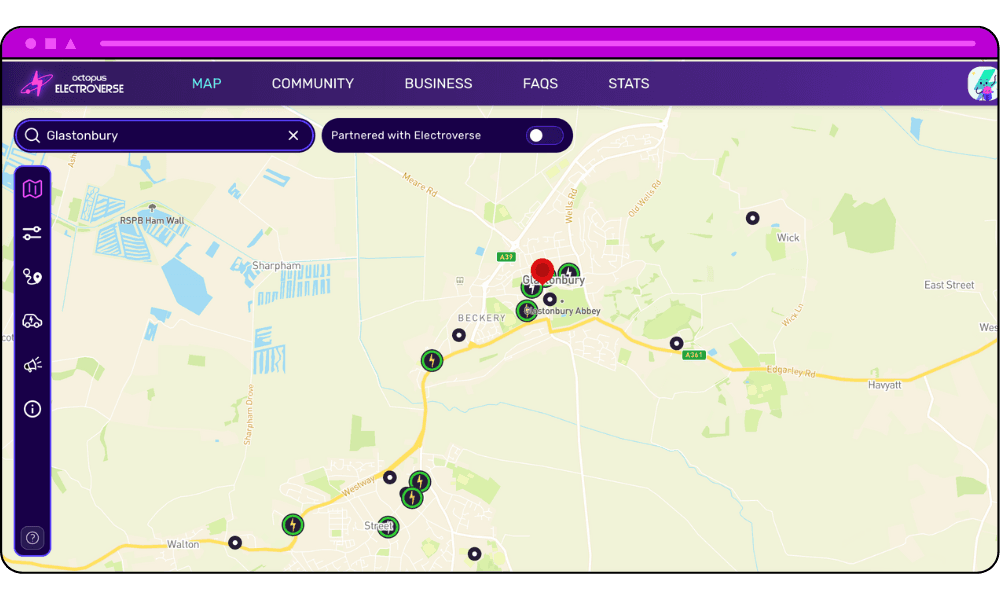 glasto festival - electro map