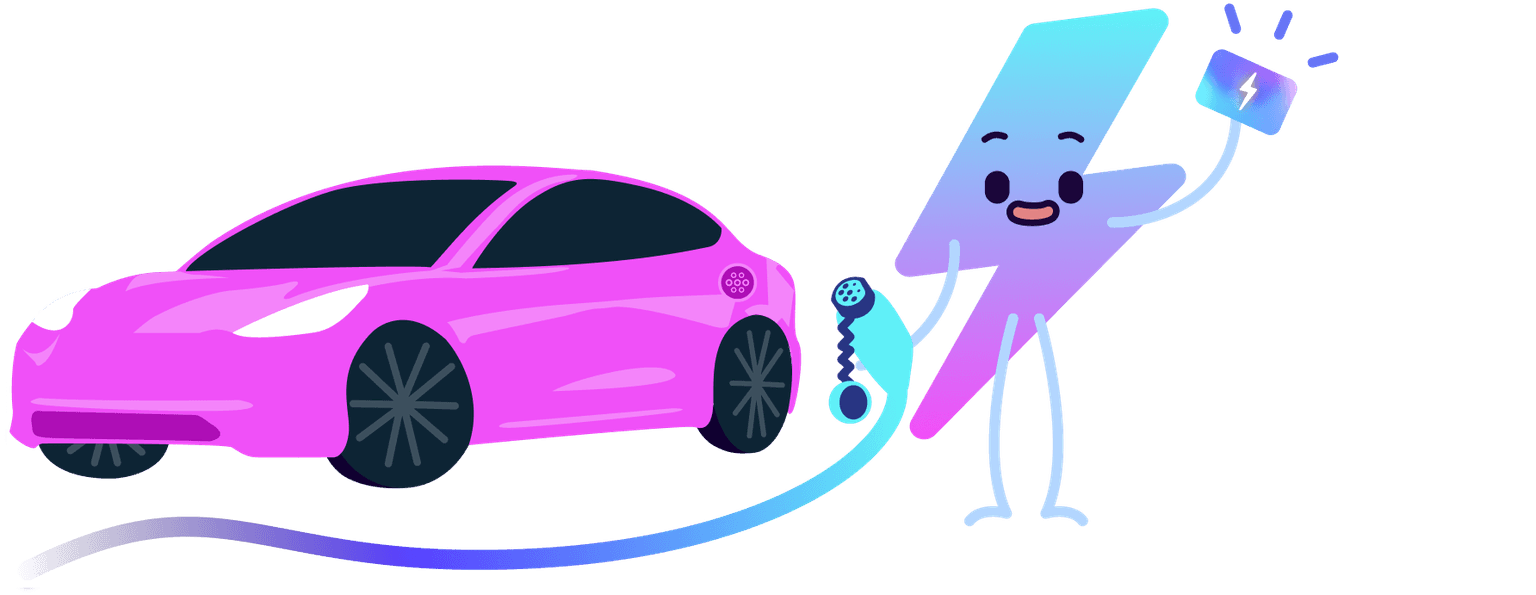 Octopus Electroverse: electric vehicle charging with the Electrocard card and charging cable. Octopus Electroverse: veicolo elettrico che si ricarica con la scheda Electrocard e cavo di ricarica.