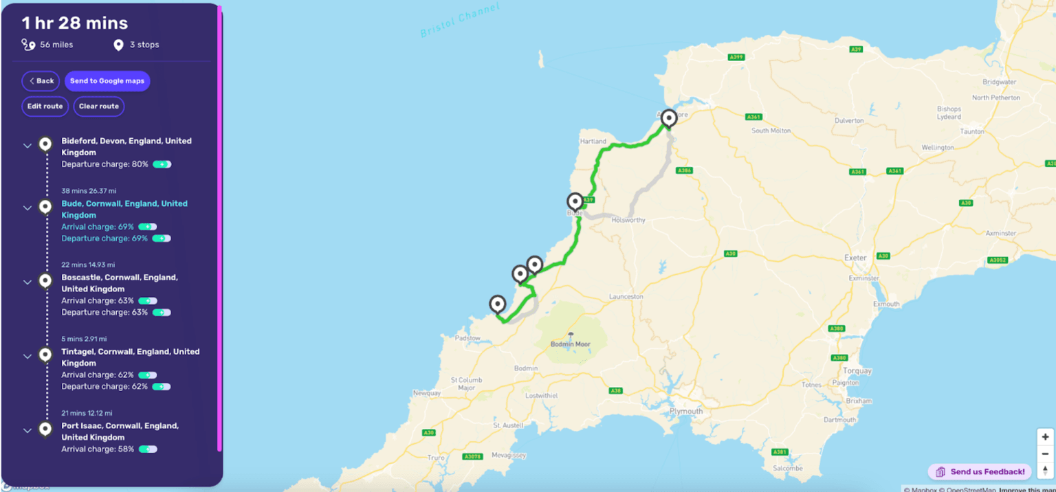 Atlantic Highway Map Route Planning