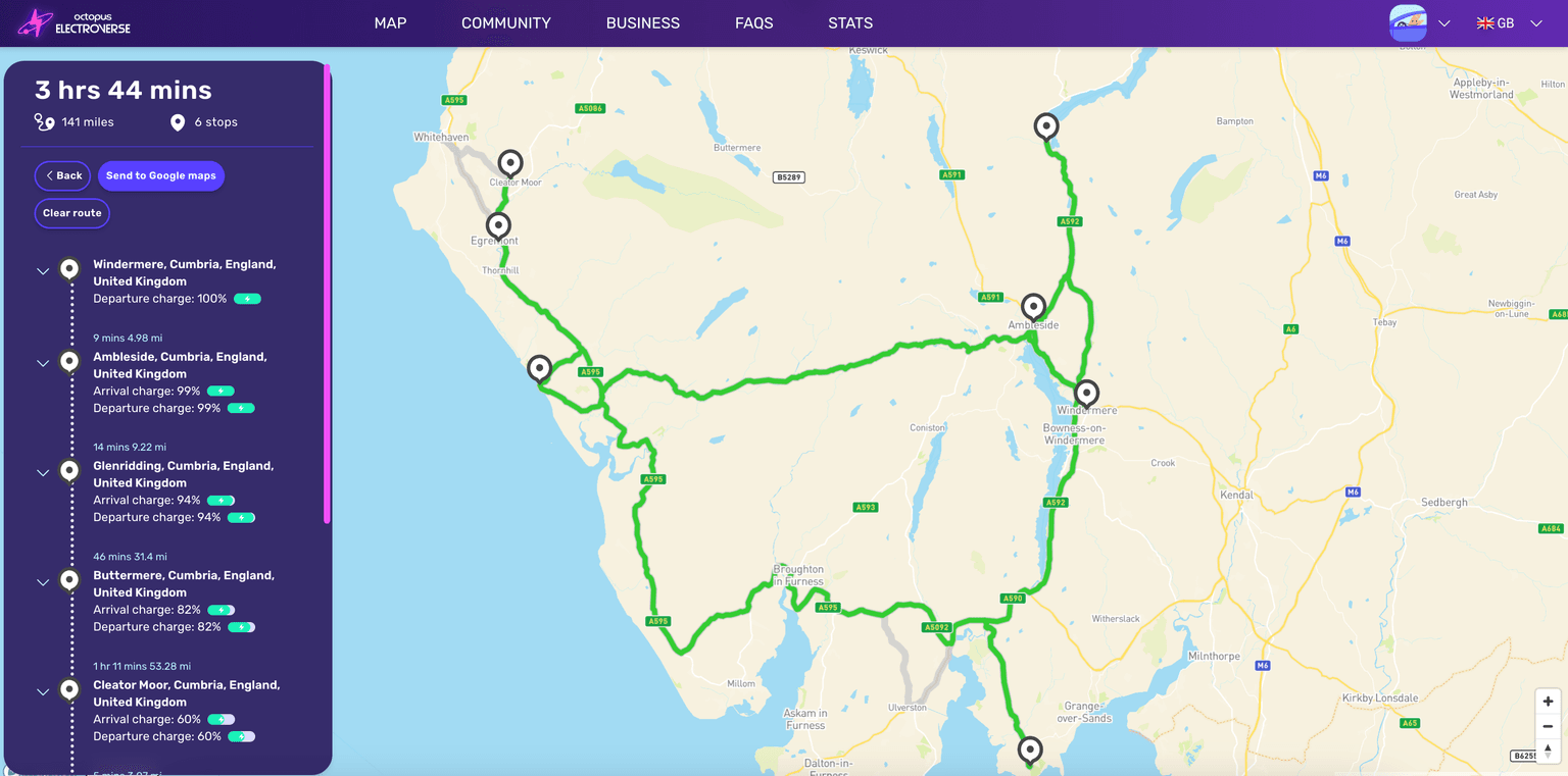 Lake District route planning