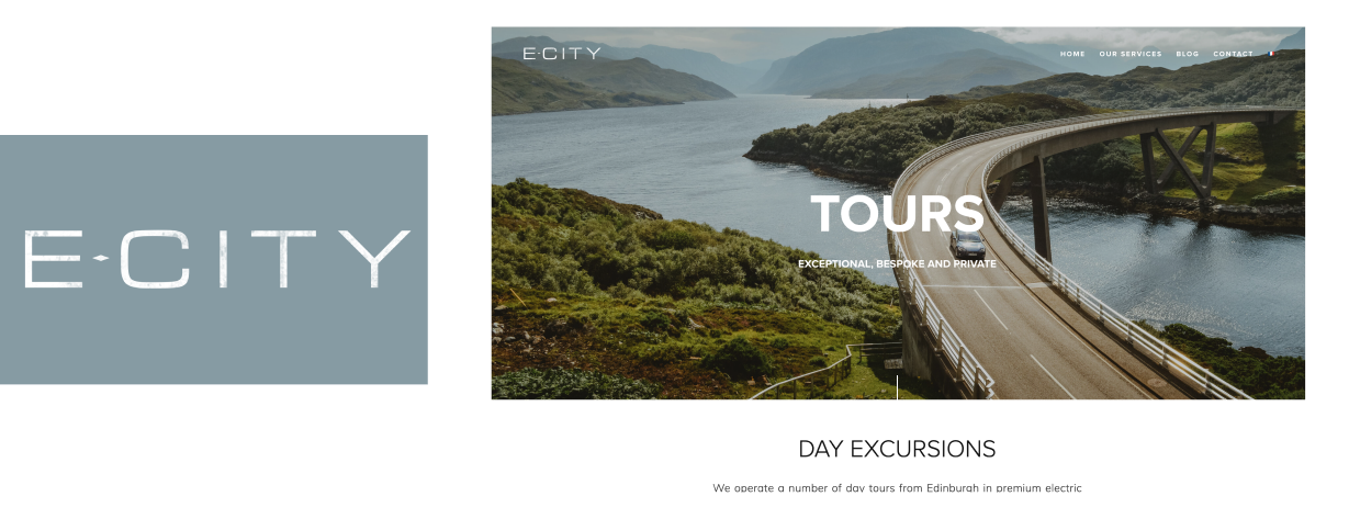 E-city chauffeur logo and website