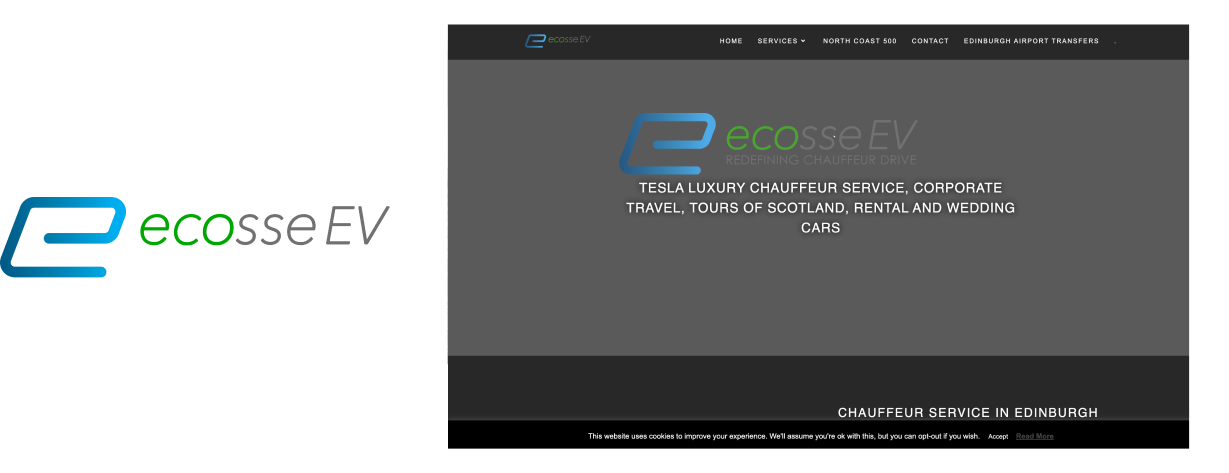 Ecosse EV logo and website