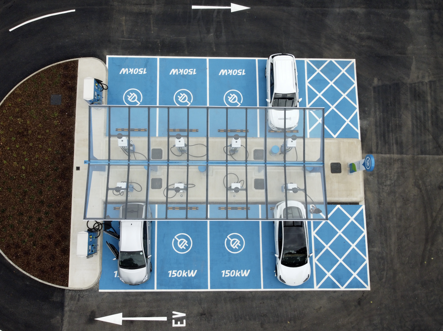 Copy of photo image of an MFG EV Power charging site