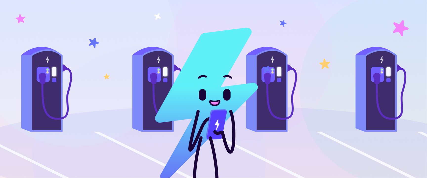 Image shows Octopus Electric Universe mascot, Zapman, using the public charging network to charge EV