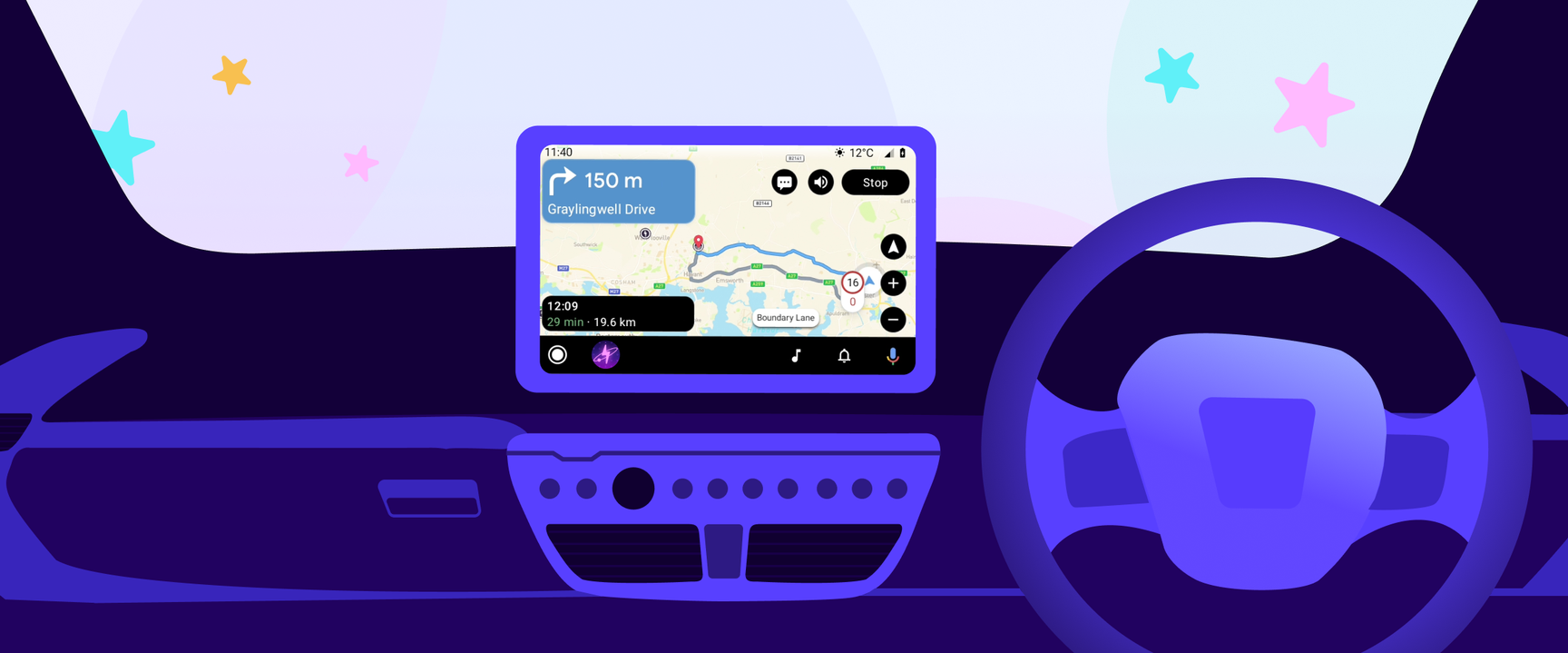 Graphic of an electric vehicle dashboard and the Electroverse car app
