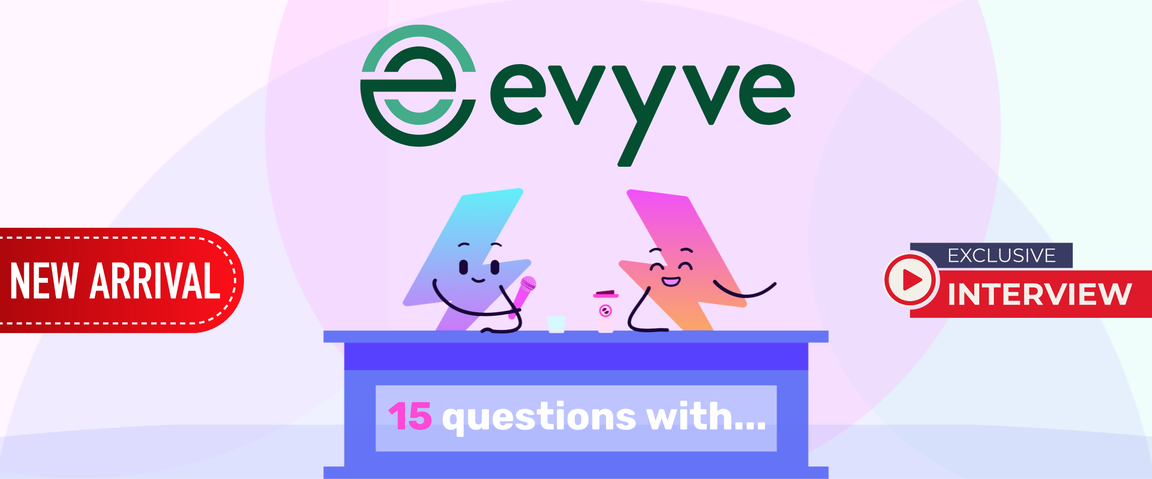 octopus electroverse interview header image with Evyve logo